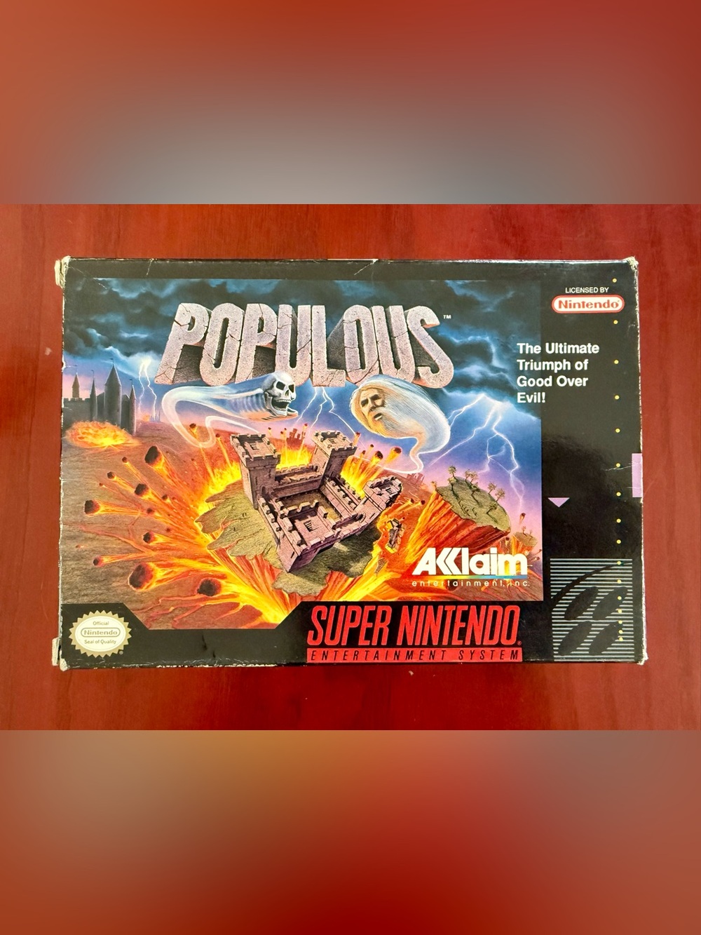 Early/first release of Populous for Super Nintendo SNES